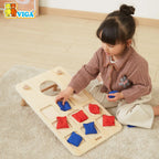 VIGA Wooden Toss Game – Bean Bag Throw & Tic Tac Toe