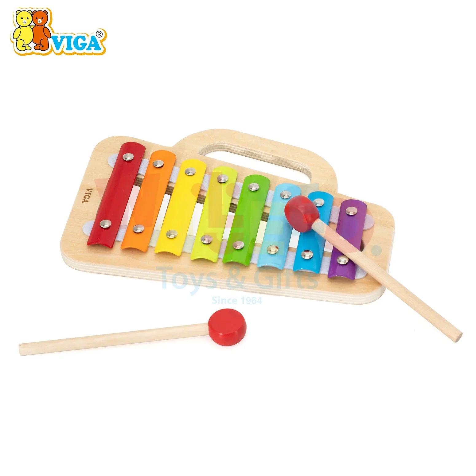 VIGA Wooden Xylophone – 8 Notes with Mallets