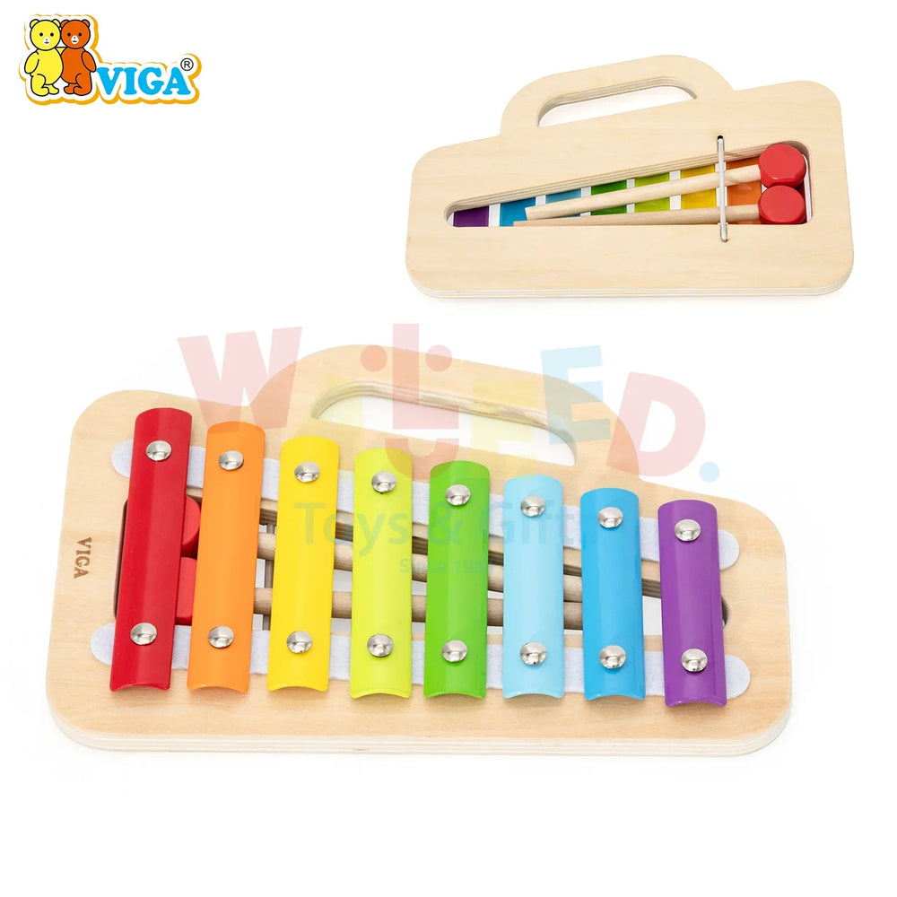 VIGA Wooden Xylophone – 8 Notes with Mallets