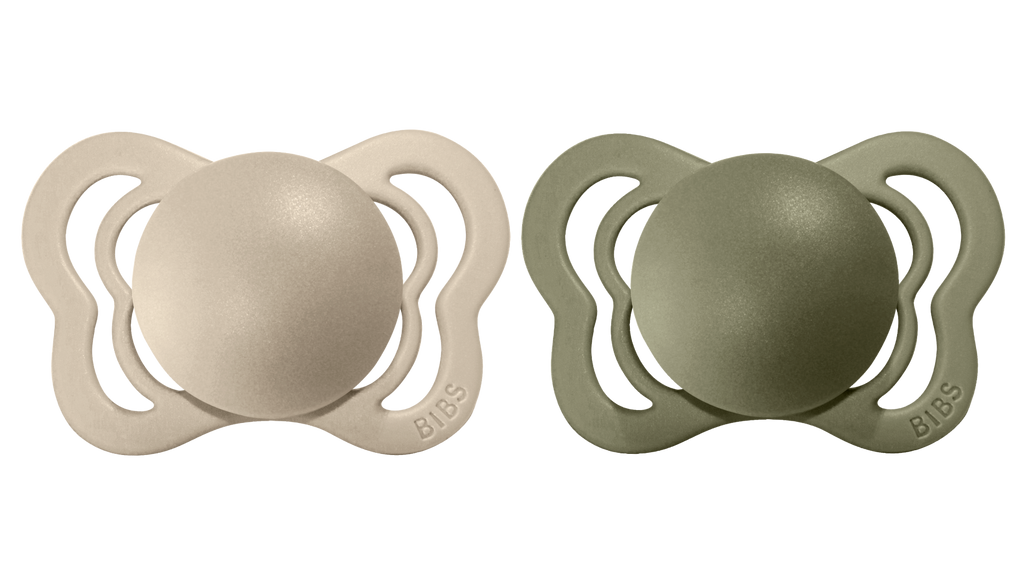 Bibs Pacifier Couture (Latex) Size 1 - Baby 0-6 Months 2pc - Vanilla