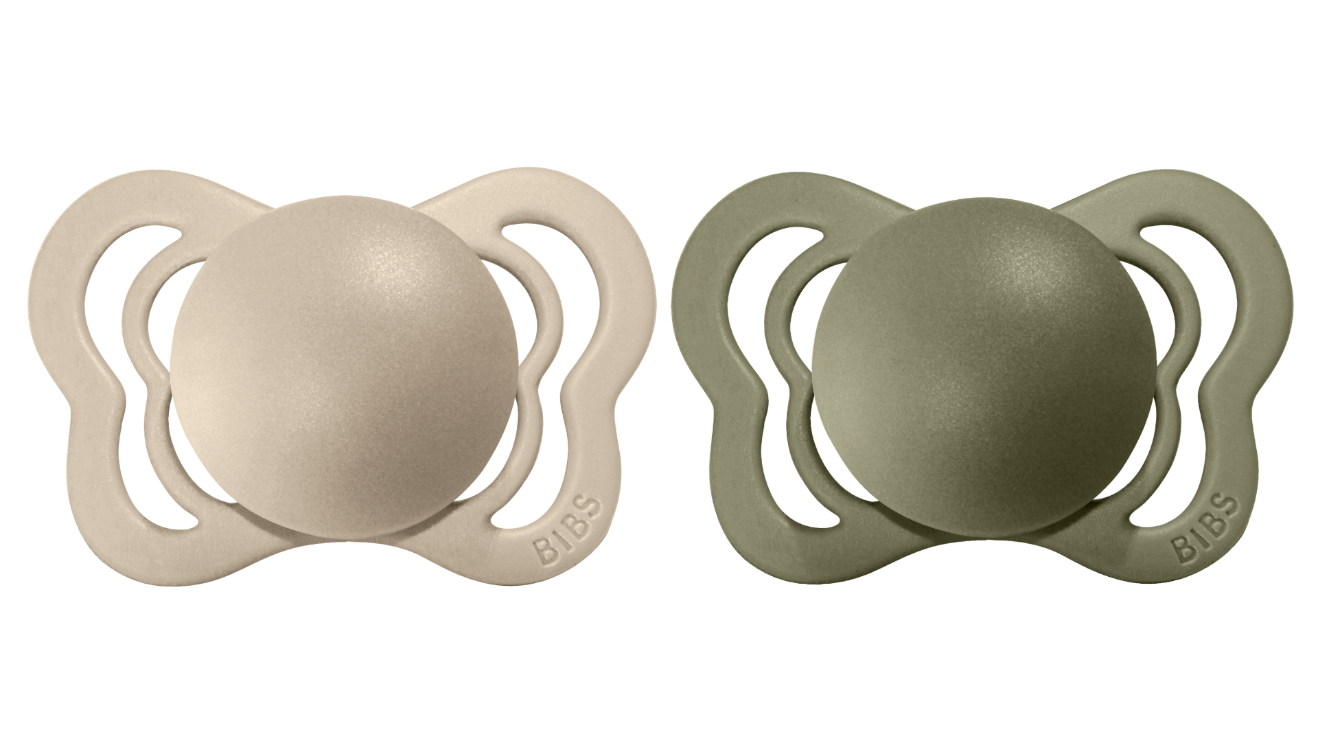 Bibs Pacifier Couture (Latex) Size 1 - Baby 0-6 Months 2pc - Vanilla