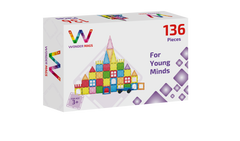 Wonder Mags 3D Magnetic Tiles - 136 Pieces