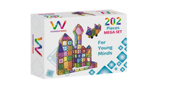 Wonder Mags 3D Magnetic Tiles - 202 Pieces MEGA SET