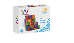 Wonder Mags 3D Magnetic Tiles - 50 Pieces LEGO