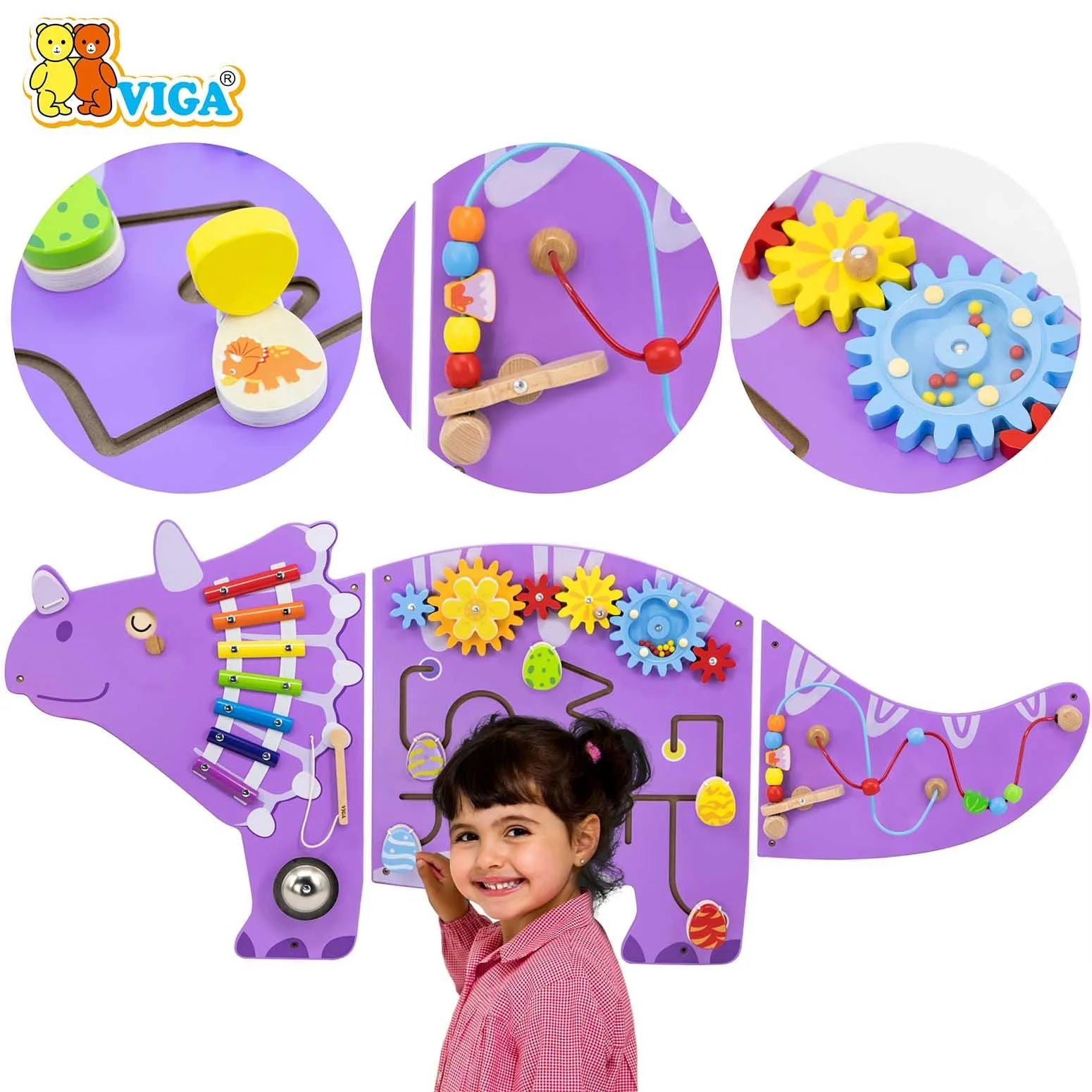 Wall Activity Panel - Triceratops Dino