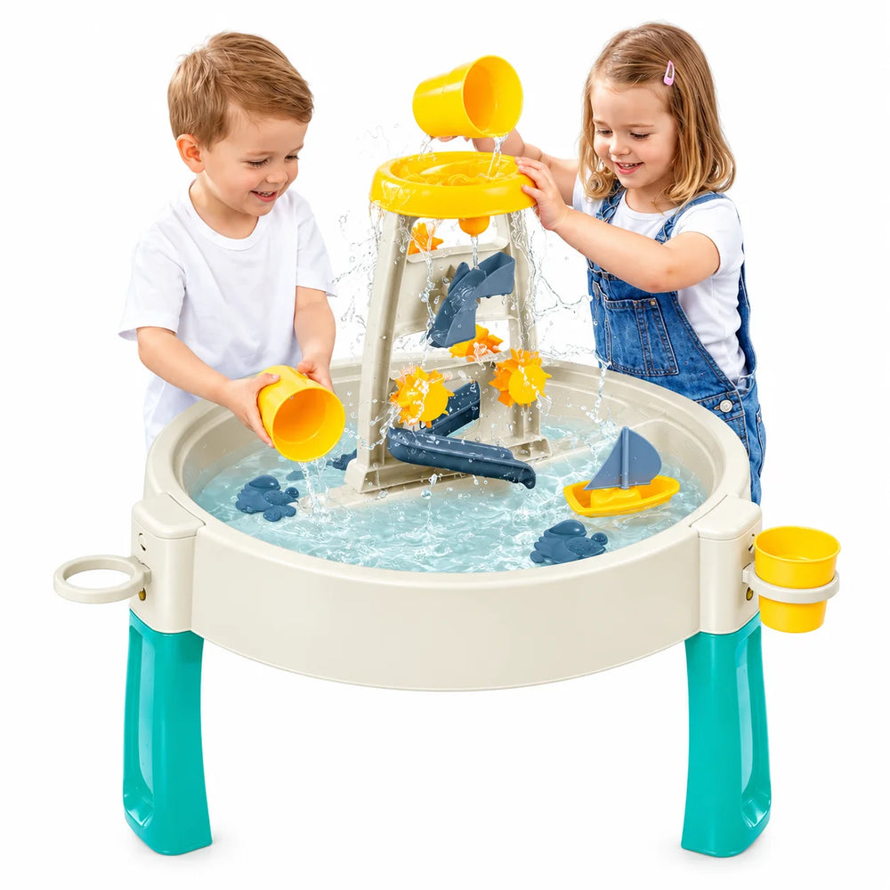 Water & Sand Activity Table – Cream & Teal