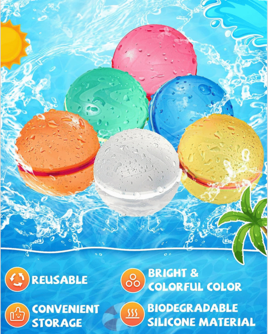 Reusable Water Balloons (10 pcs pack)