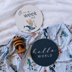 Whale and Azure Reversible Milestone Cards