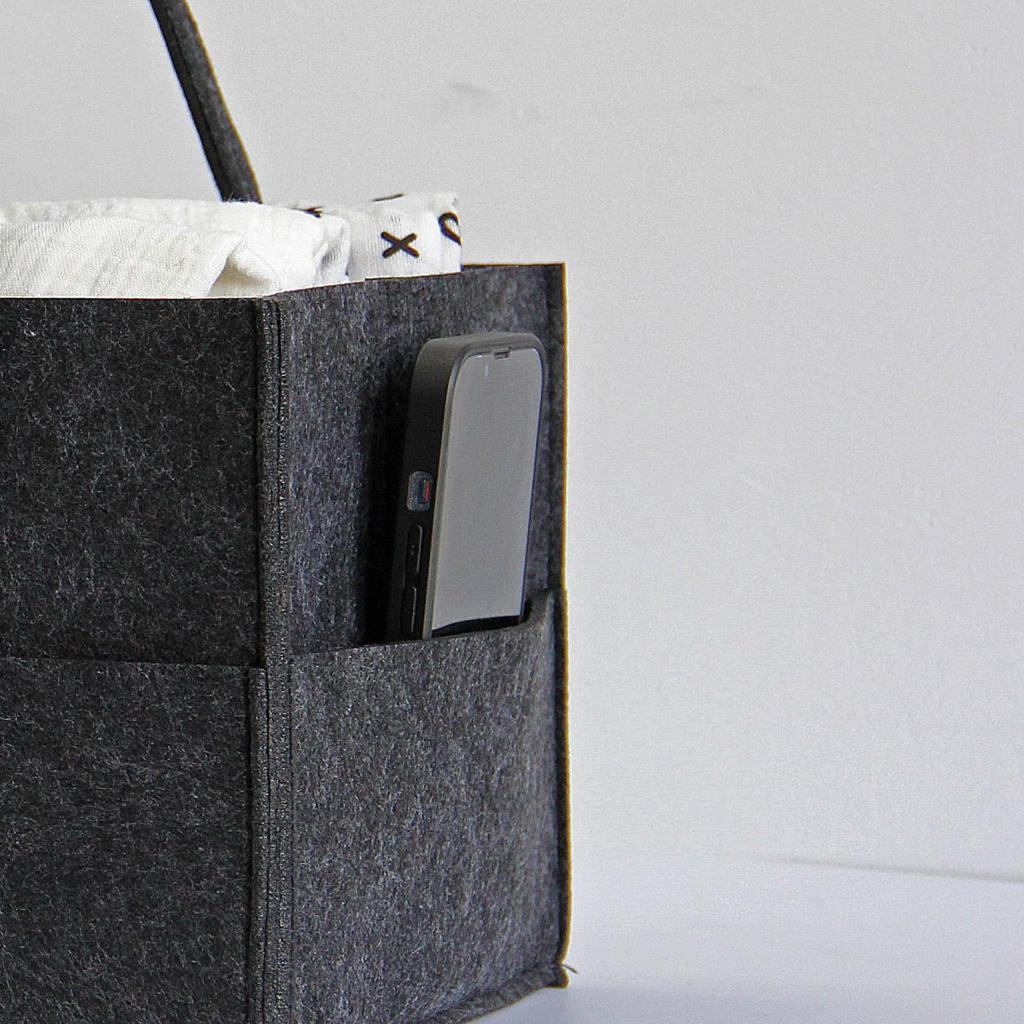 بيبي فيرن - منظم حفاضات- رمادي غامق