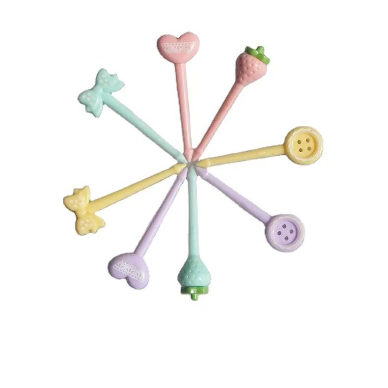 Fun box Button Food picks (1pack=8pcs)