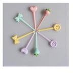 Fun box Button Food picks (1pack=8pcs)