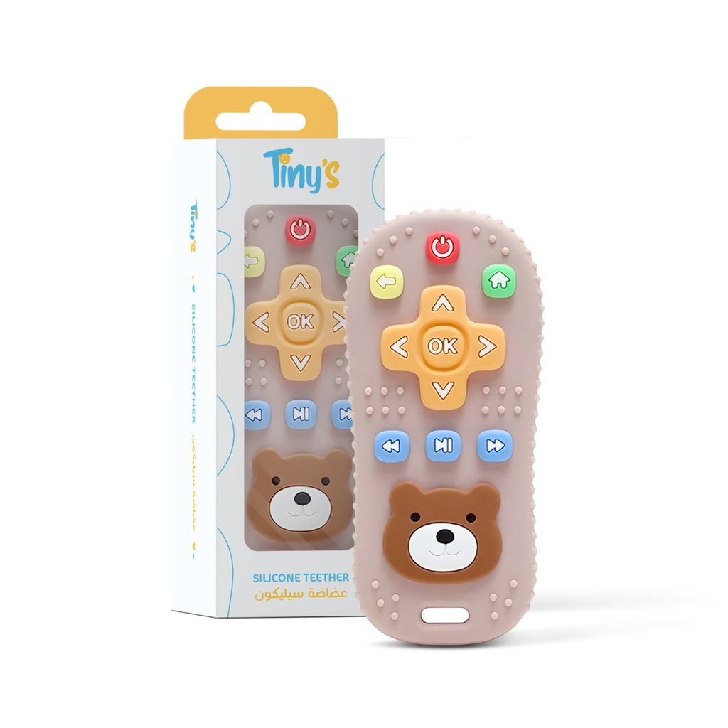 TINY'S BABY TEETHER - REMOTE CONTROL SHAPE - Pink