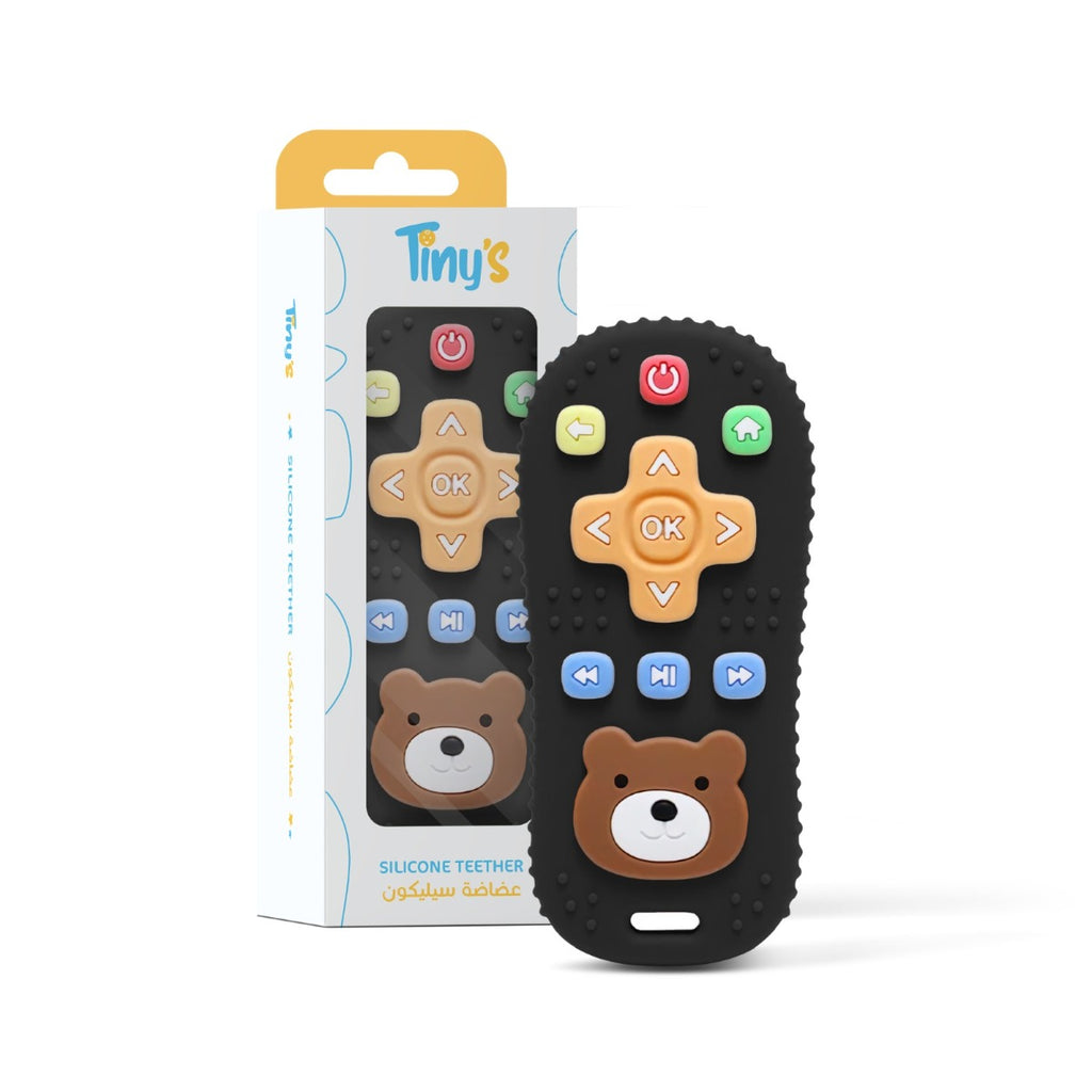 TINY'S BABY TEETHER - REMOTE CONTROL SHAPE - Black