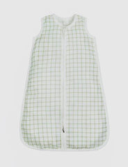 Windowpane Sage Muslin Sleep Sack