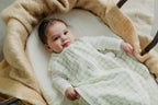 Windowpane Sage Muslin Sleep Sack