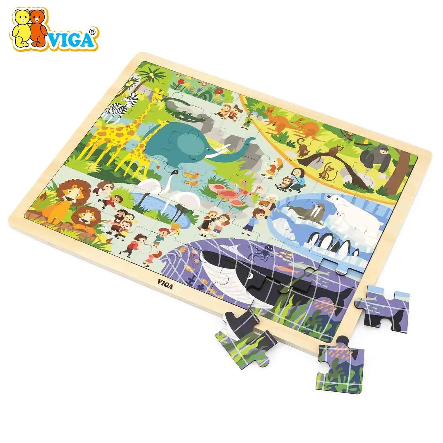 Wooden 48 Pcs Puzzle - Zoo
