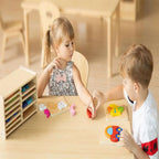 Wooden Block Puzzle -12 pcs Set w/Storage Shelf