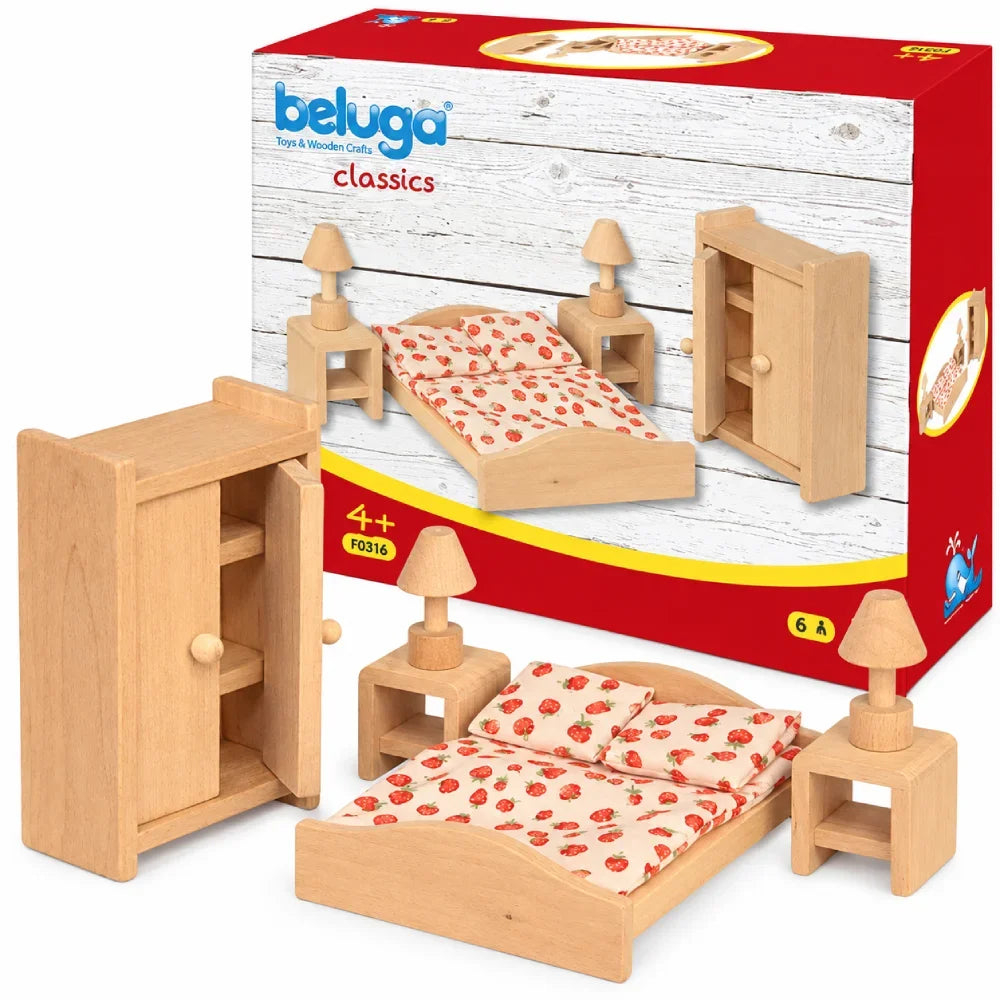 Wooden Doll Bedroom Set