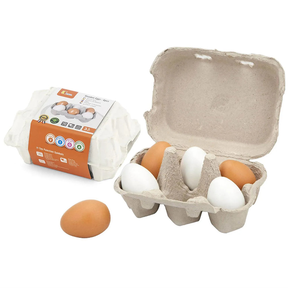 Viga Wooden Eggs 6pcs Set