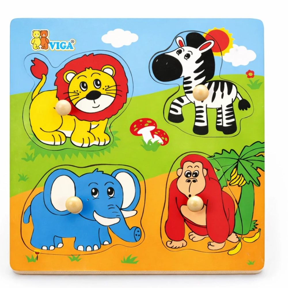viga Flat Puzzle - Wild Animals