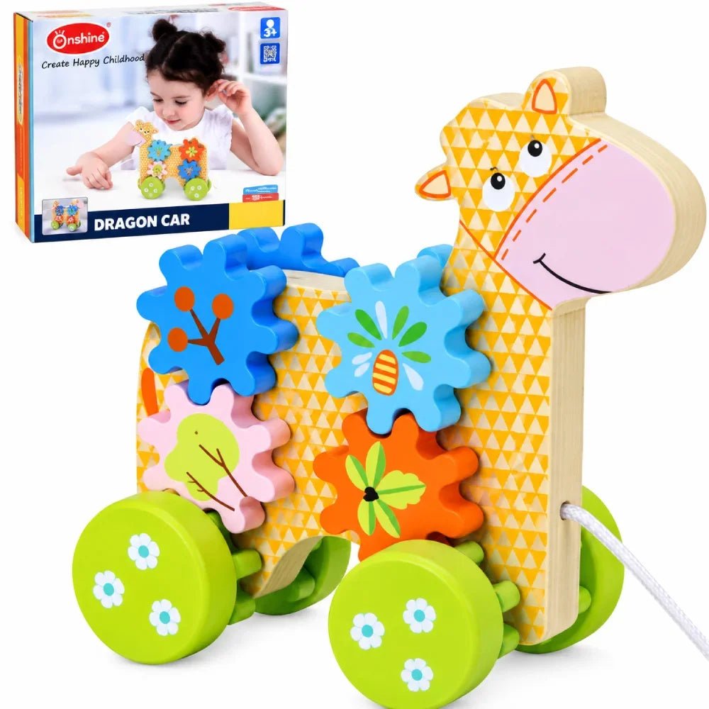 Wooden Pull Along Giraffe Toy