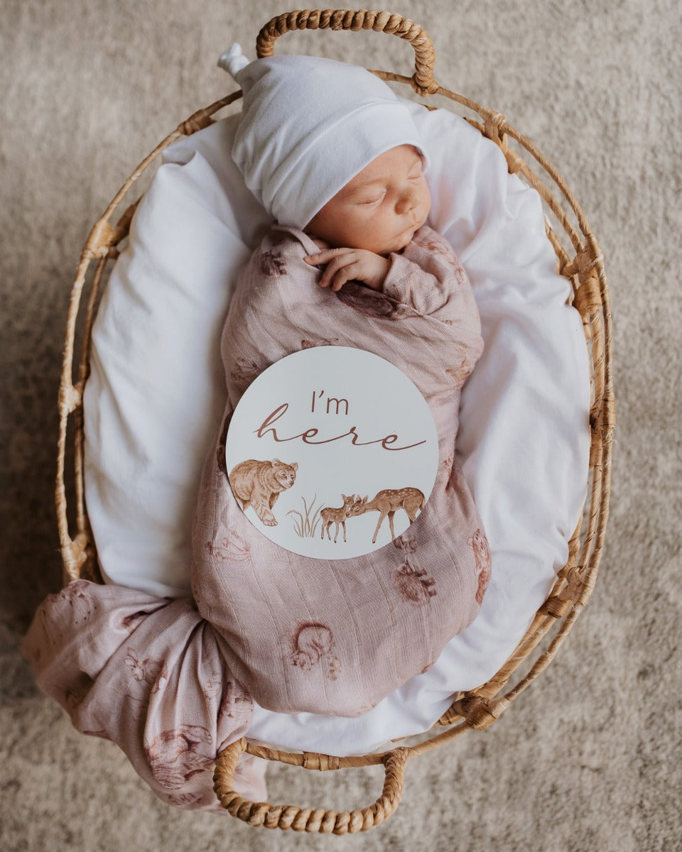 Woodland and Cocoa Reversible Milestone Cards