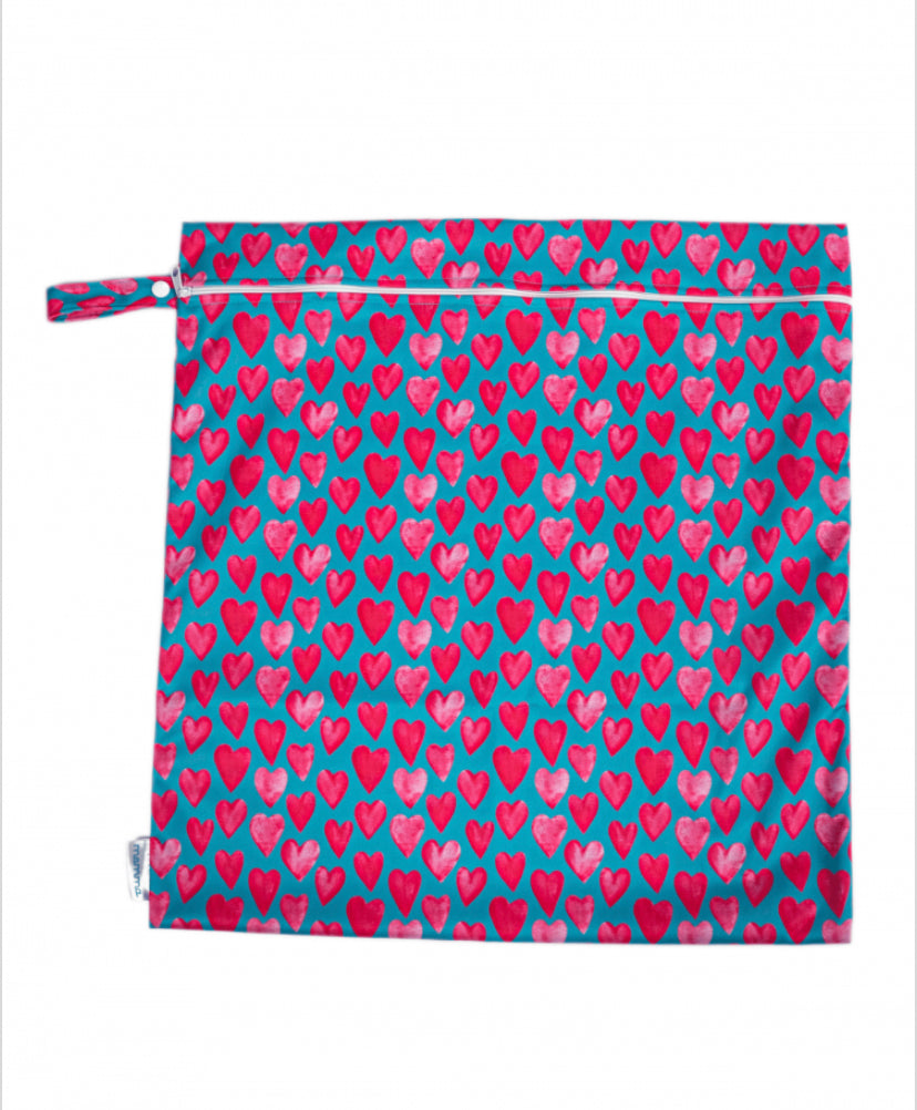 XL Wet Bag - Happy Hearts