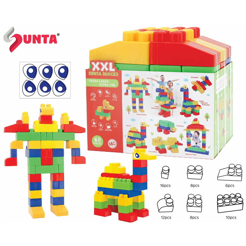 XXL SUNTA BLOCKS EXTRA FUN (60 PCS) PAPER BOX