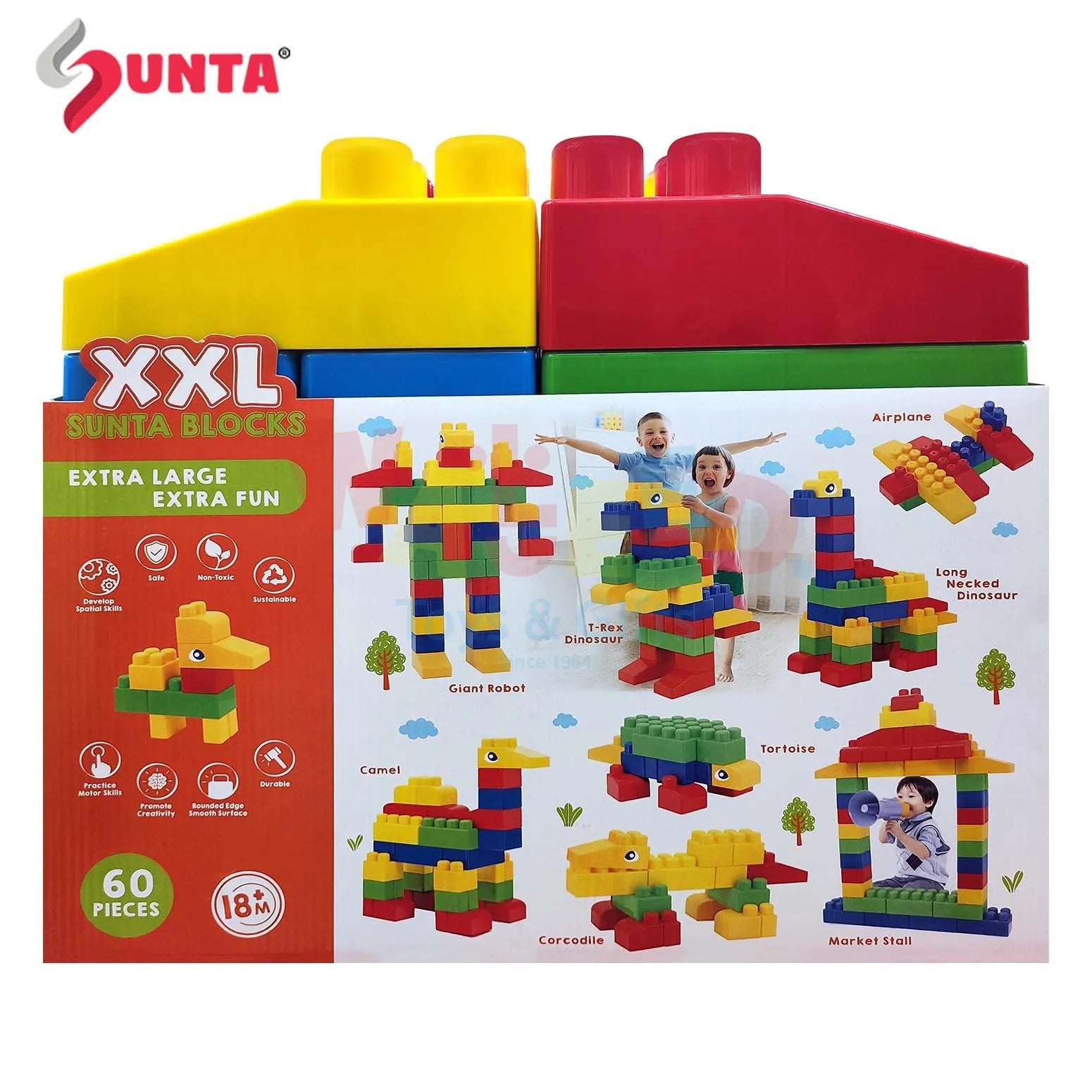 XXL SUNTA BLOCKS EXTRA FUN (60 PCS) PAPER BOX