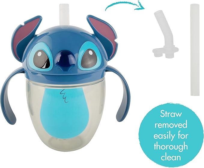 The First Years Disney Stitch 7oz Straw Trainer Cup 1pk