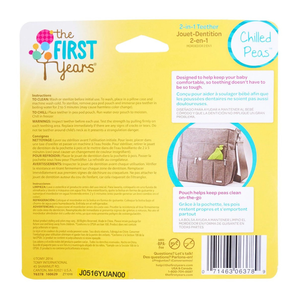 The First Years -Chilled Peas 2 in 1 Teether