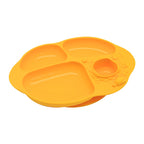 Toddler Divided Plate with Strong Suction Base - Yellow