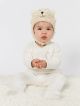 Faux Fur Sherpa Bear Hat With Chin Strap 12-24m