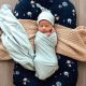 Sage Baby Jersey Wrap and Beanie Set