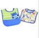 Blue Hippo Travel Bib - Set of 2
