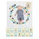 Lulujo - Baby's First Year Blanket&Cards Set- Mon Petit Coeur