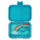 Yumbox Panino - Leakproof Sandwich friendly Bento box - 4-sections - Eighties Aqua / Rainbow