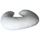 Baby works Feeding Pillow With Memory Foam Top & Bottom Layer & Bamboo Pillowcase (Removable)  White