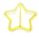 Sparkids PLASTIC SANDWICH & FOOD CUTTER - STARS SHPES - YELLOW