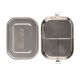 Citron 3-COMPARTMENTS STAINLESS STEEL LUNCHBOX WITH SAUCER - FLAT