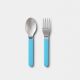 PLANET BOX STAINLESS STEEL 430 - FORK & SPOON WITH LFGB SILICONE HANDLES