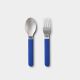 PLANET BOX - STAINLESS STEEL FORK & SPOON WITH SILICONE HANDLES - NAVY BLUE
