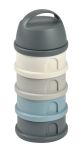 Beaba Formula Milk Container - 4 Compartments - Mineral grey/blue