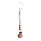 Mushie Pacifier Clip Cleo - White