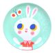 Petit Monkey Melanime plate rabbit mint