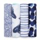 aden + anais Classic 4-Pack Swaddles Seafaring