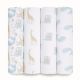 aden + anais Essentials 4 Pack Swaddles - Natural History