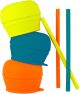 Boon -SNUG Stretchy Silicone Reusable Lids with Straws 3pk Boy