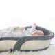 Ergo pouch- BABY FOLDABLE SOFT BED Grey/Natural