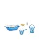 BABYJEM BABY BATH TUB SET 6 PIECES WITH THE TERMOMETER / BLUE